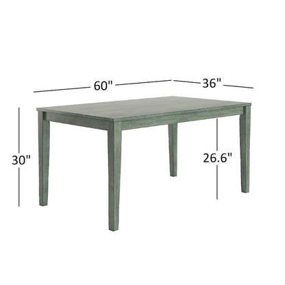 Ensemble de salle à manger rectangulaire Wilmington II 60 pouces, vert sauge antique, par iNSPIRE Q Classic