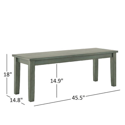 Ensemble de salle à manger rectangulaire Wilmington II 60 pouces, vert sauge antique, par iNSPIRE Q Classic