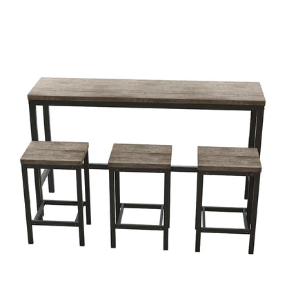 Ensemble table de bar avec 3 tabourets