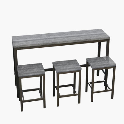 Ensemble table de bar avec 3 tabourets