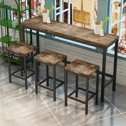 Ensemble table de bar avec 3 tabourets