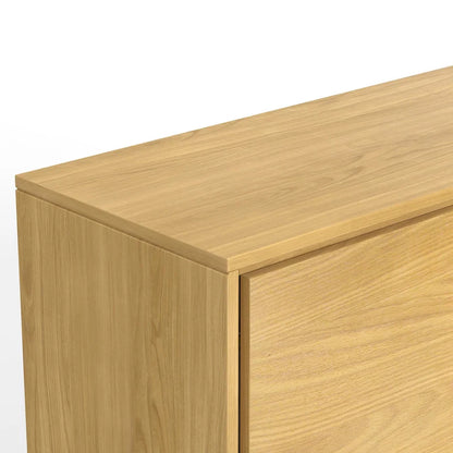 Buffet rectangulaire moderne industriel en bois de chêne WYNDENHALL Mitchell Metal de 152 cm de large - 152 x 43 x 76 cm