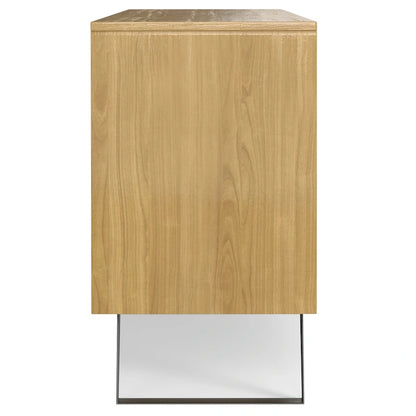 Buffet rectangulaire moderne industriel en bois de chêne WYNDENHALL Mitchell Metal de 152 cm de large - 152 x 43 x 76 cm