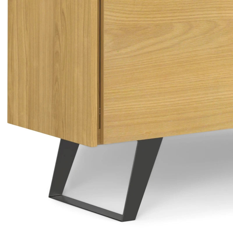 Buffet rectangulaire moderne industriel en bois de chêne WYNDENHALL Mitchell Metal de 152 cm de large - 152 x 43 x 76 cm