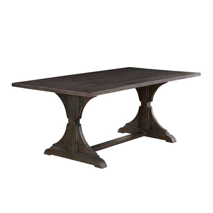 Table de salle à manger rustique Badri de 76 pouces en bois massif de Furniture of America
