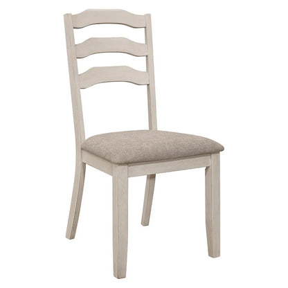 Ensemble de table à manger 7 pièces couleur Noix de muscade et Crème rustique