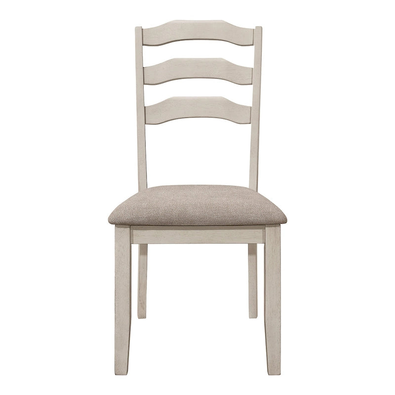 Ensemble de table à manger 7 pièces couleur Noix de muscade et Crème rustique