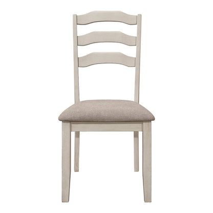 Ensemble de table à manger 7 pièces couleur Noix de muscade et Crème rustique