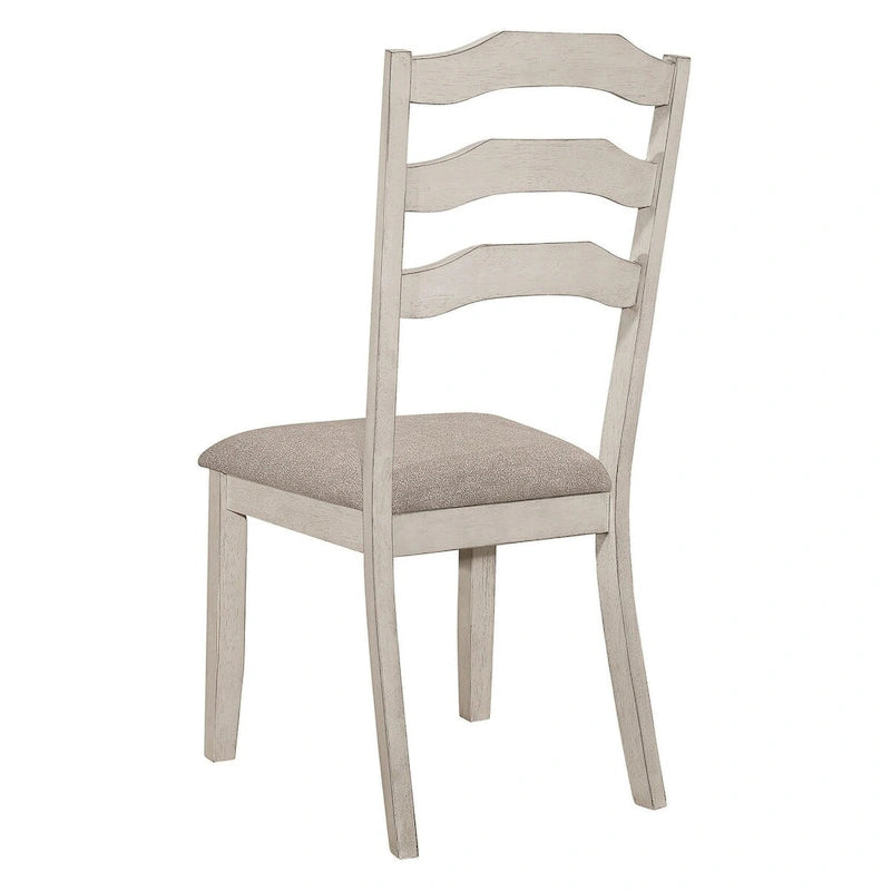 Ensemble de table à manger 7 pièces couleur Noix de muscade et Crème rustique