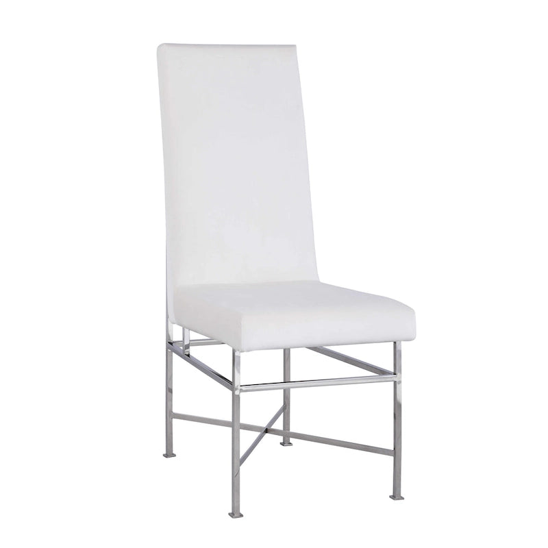 Chaise d'appoint contemporaine Somette avec structure en acier, lot de 2 - Non disponible