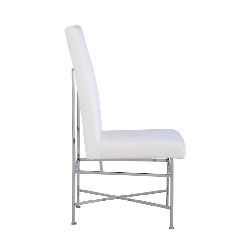 Chaise d'appoint contemporaine Somette avec structure en acier, lot de 2 - Non disponible