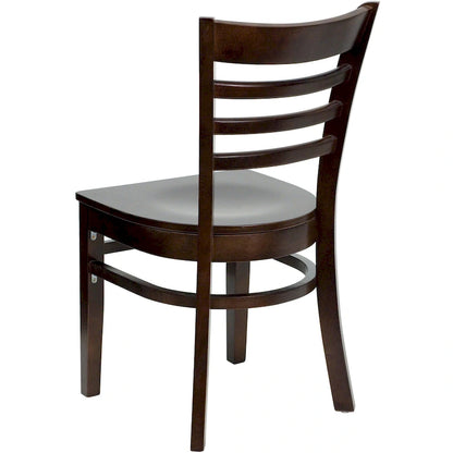 Chaise de restaurant à dossier à lattes en bois (lot de 2)