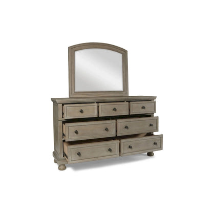 Ensemble de chambre à coucher 5 pièces Salinger en étain de New Classic Furniture avec 2 tables de chevet