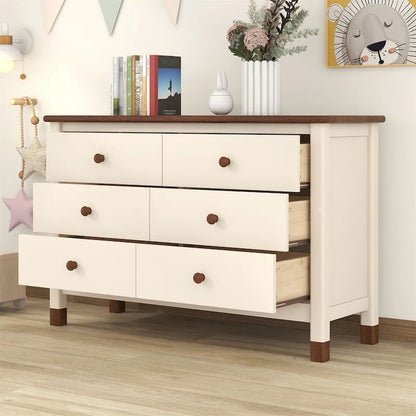 Commode de rangement en bois Merax avec 6 tiroirs