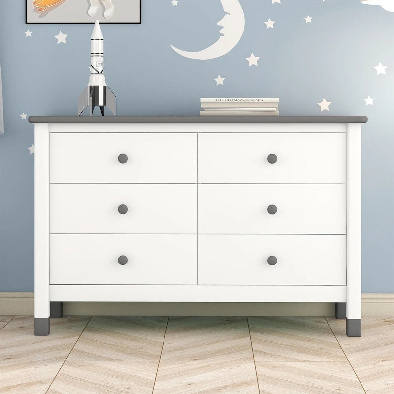 Commode de rangement en bois Merax avec 6 tiroirs