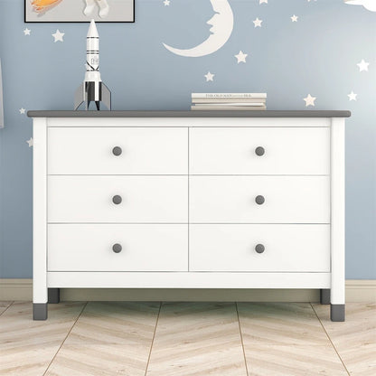 Commode de rangement en bois Merax avec 6 tiroirs