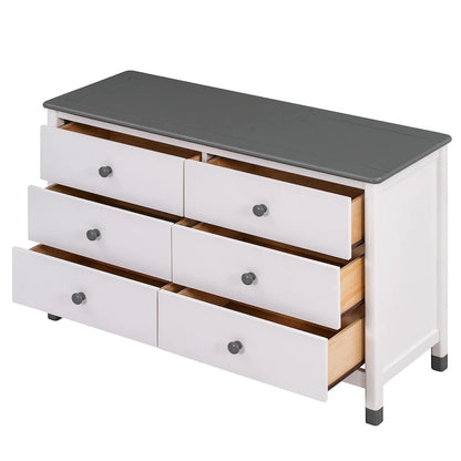 Commode de rangement en bois Merax avec 6 tiroirs