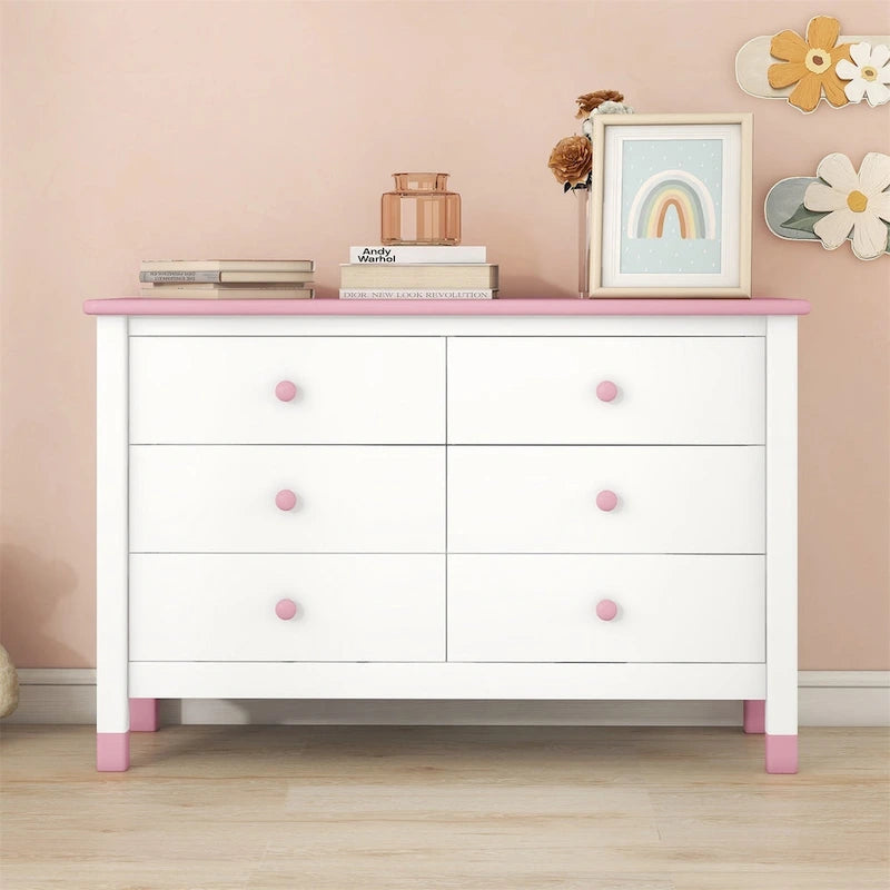 Commode de rangement en bois Merax avec 6 tiroirs