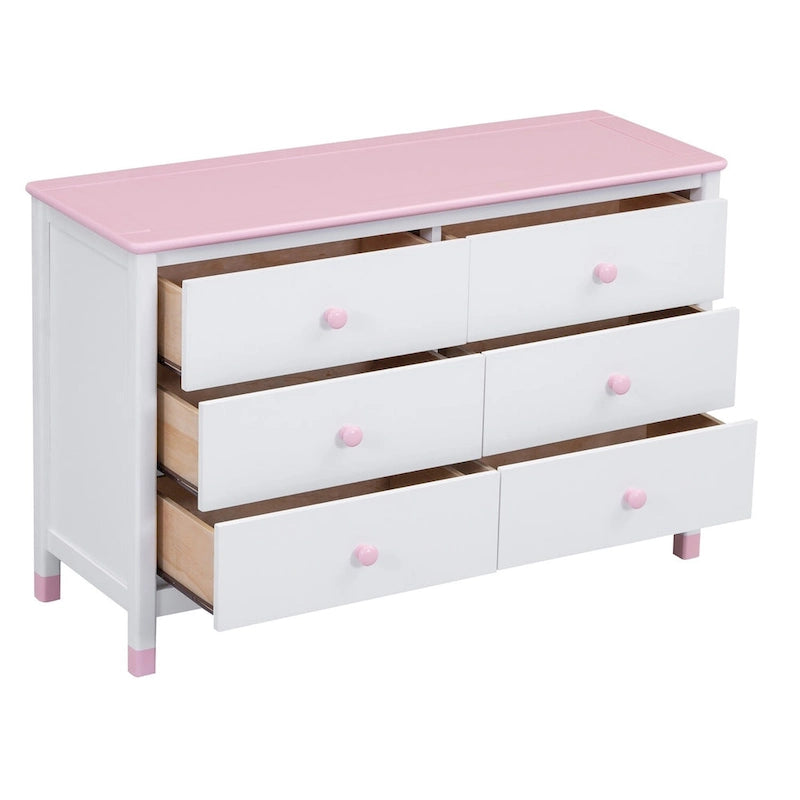 Commode de rangement en bois Merax avec 6 tiroirs