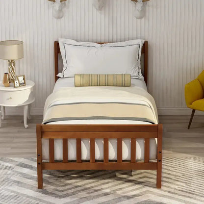 Cadre de lit plateforme en bois pour lit simple, sommier à panneaux, base de matelas