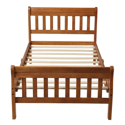 Cadre de lit plateforme en bois pour lit simple, sommier à panneaux, base de matelas