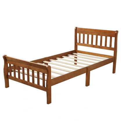 Cadre de lit plateforme en bois pour lit simple, sommier à panneaux, base de matelas