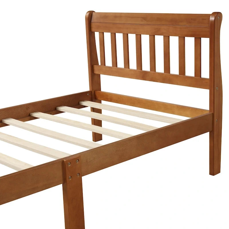 Cadre de lit plateforme en bois pour lit simple, sommier à panneaux, base de matelas
