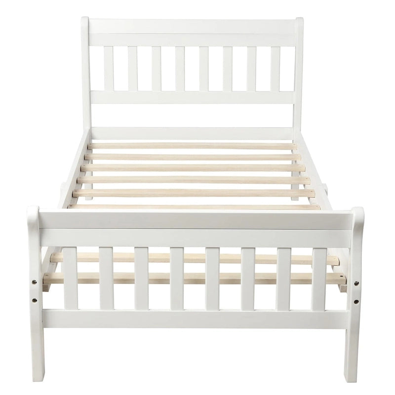 Cadre de lit plateforme en bois pour lit simple, sommier à panneaux, base de matelas