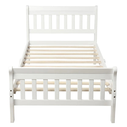 Cadre de lit plateforme en bois pour lit simple, sommier à panneaux, base de matelas