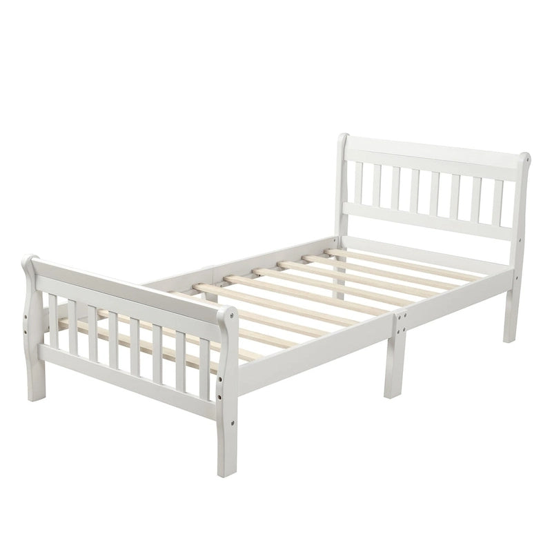 Cadre de lit plateforme en bois pour lit simple, sommier à panneaux, base de matelas