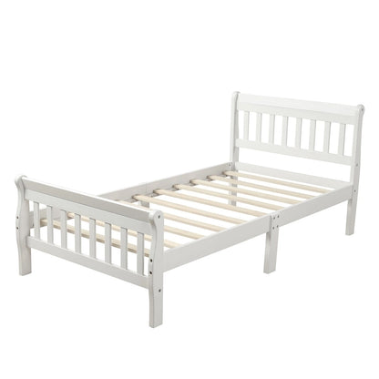 Cadre de lit plateforme en bois pour lit simple, sommier à panneaux, base de matelas