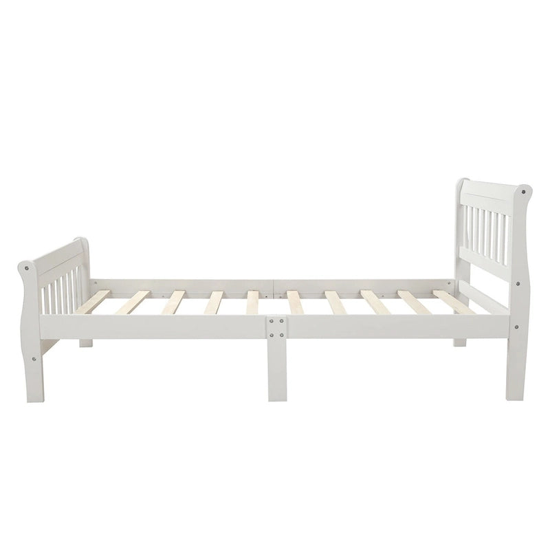Cadre de lit plateforme en bois pour lit simple, sommier à panneaux, base de matelas
