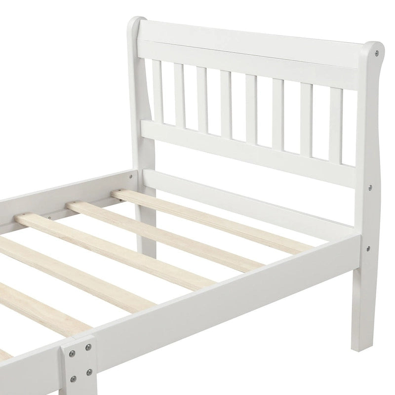 Cadre de lit plateforme en bois pour lit simple, sommier à panneaux, base de matelas