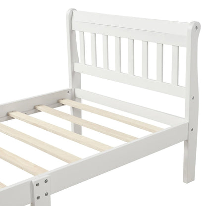 Cadre de lit plateforme en bois pour lit simple, sommier à panneaux, base de matelas