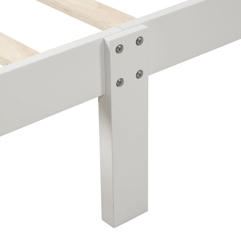 Cadre de lit plateforme en bois pour lit simple, sommier à panneaux, base de matelas