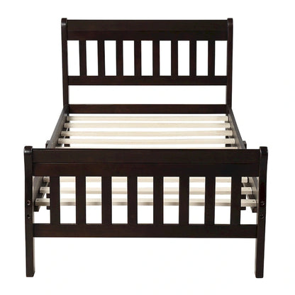 Cadre de lit plateforme en bois pour lit simple, sommier à panneaux, base de matelas