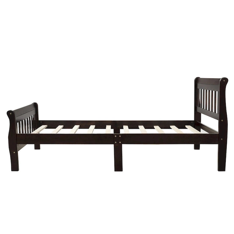 Cadre de lit plateforme en bois pour lit simple, sommier à panneaux, base de matelas