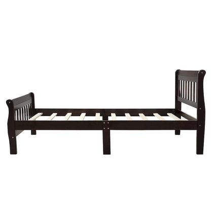 Cadre de lit plateforme en bois pour lit simple, sommier à panneaux, base de matelas