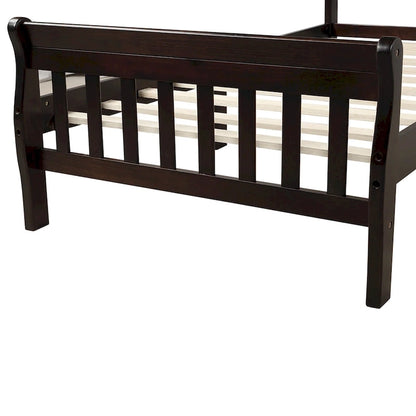 Cadre de lit plateforme en bois pour lit simple, sommier à panneaux, base de matelas