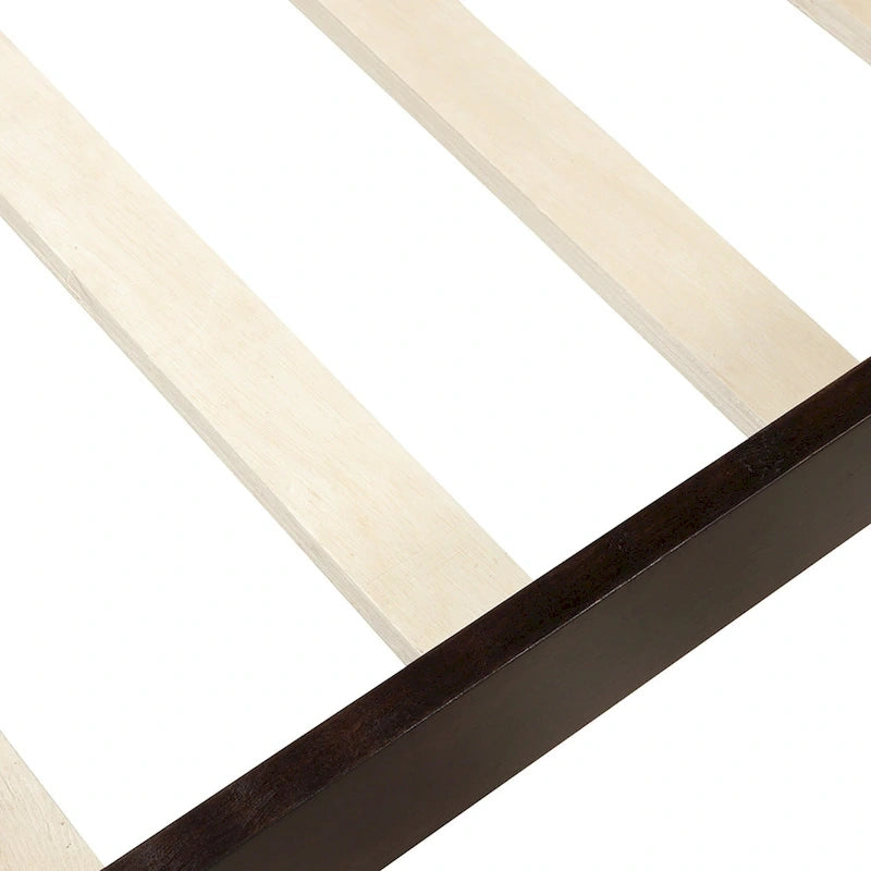 Cadre de lit plateforme en bois pour lit simple, sommier à panneaux, base de matelas