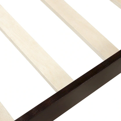 Cadre de lit plateforme en bois pour lit simple, sommier à panneaux, base de matelas