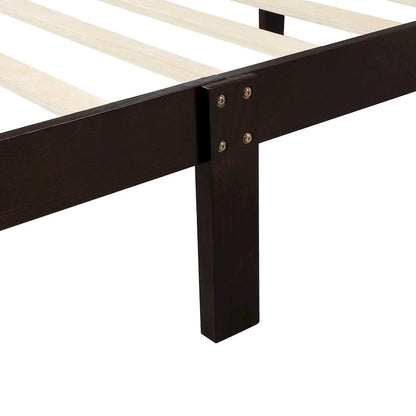 Cadre de lit plateforme en bois pour lit simple, sommier à panneaux, base de matelas