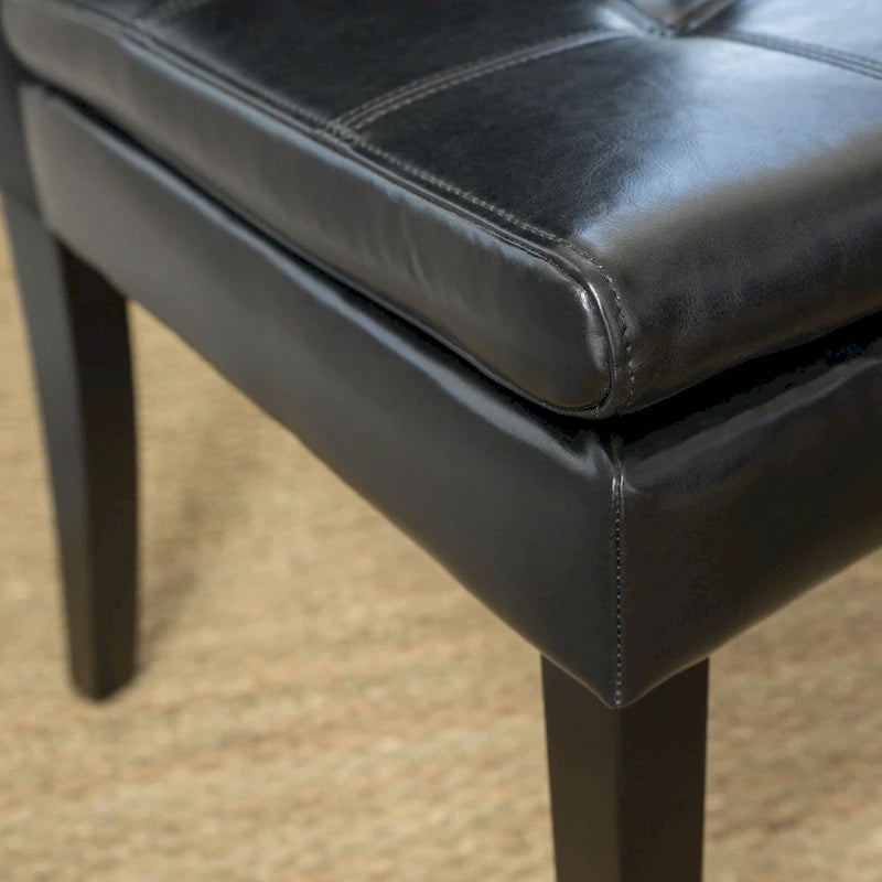 Chaises de salle à manger en cuir Crayton (lot de 2) par Christopher Knight Home