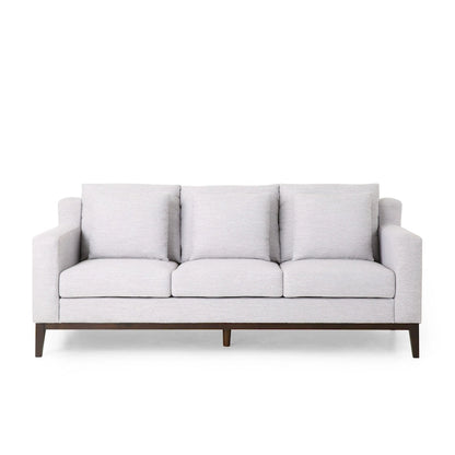 Canapé 3 places contemporain Elliston en tissu avec coussins décoratifs par Christopher Knight Home