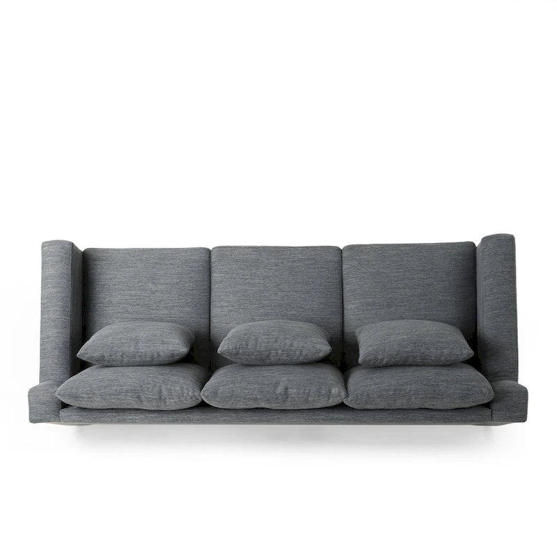 Canapé 3 places contemporain Elliston en tissu avec coussins décoratifs par Christopher Knight Home