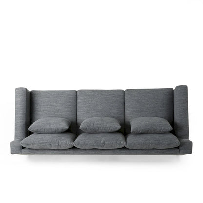 Canapé 3 places contemporain Elliston en tissu avec coussins décoratifs par Christopher Knight Home