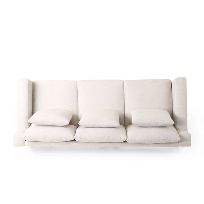 Canapé 3 places contemporain Elliston en tissu avec coussins décoratifs par Christopher Knight Home