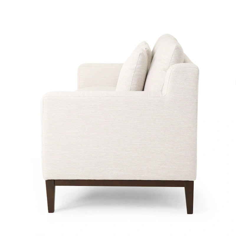 Canapé 3 places contemporain Elliston en tissu avec coussins décoratifs par Christopher Knight Home