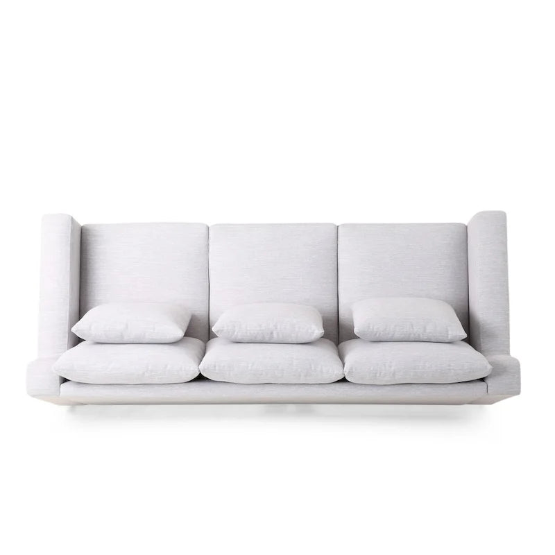 Canapé 3 places contemporain Elliston en tissu avec coussins décoratifs par Christopher Knight Home