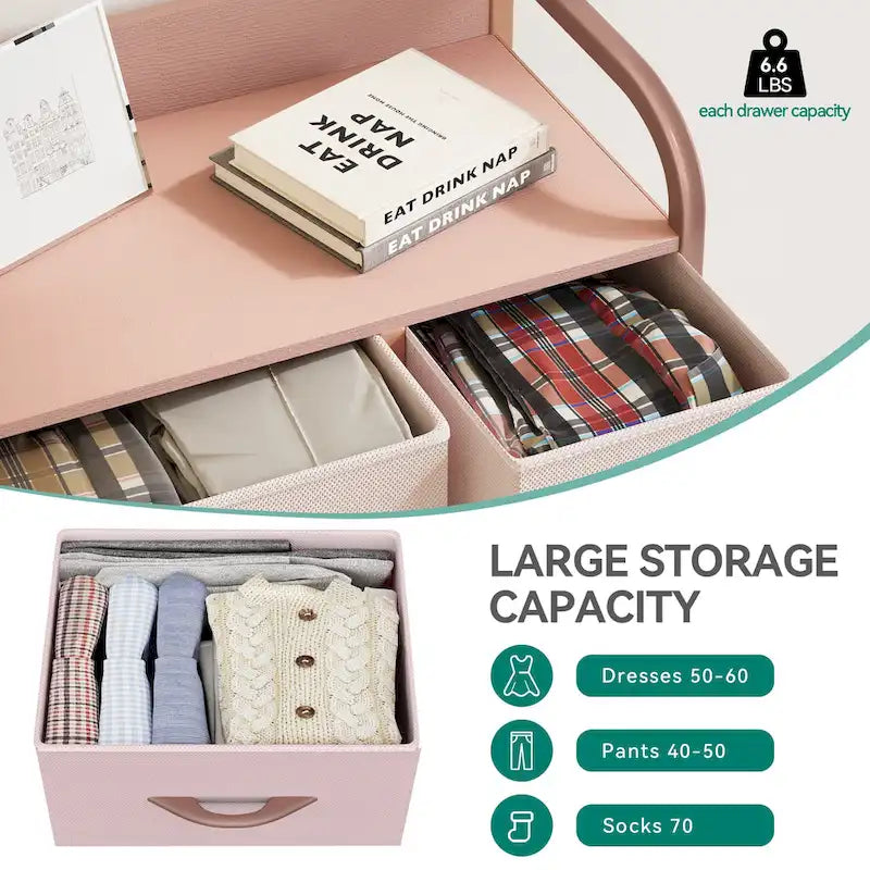 Commode multifonction à 7 tiroirs, grise, avec 7 tiroirs